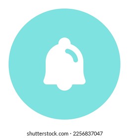 Diseño de icono del vector de campana de notificación en estilo sólido