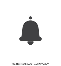 Notification bell vector icon. filled flat sign for mobile concept and web design. Reminder bell glyph icon. Alert and notification symbol, logo illustration. Vector graphics