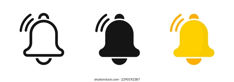 Notification bell vector icons. Bell icon set. EPS 10