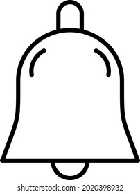 Notification bell Vector Line Icon Design
