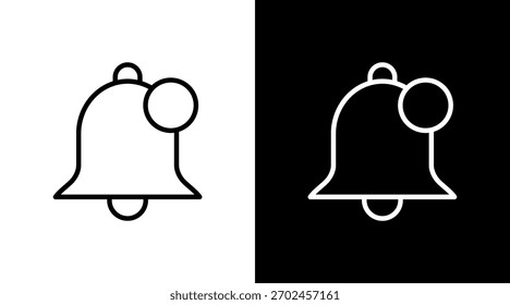 Notification Bell White Icon Set Design