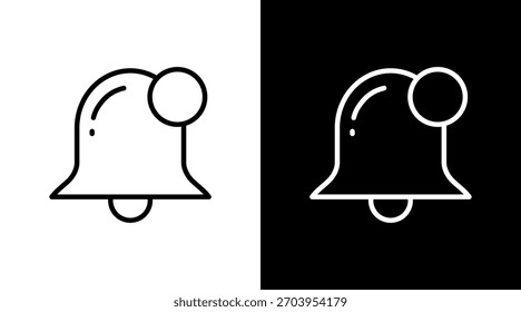 Notification Bell White Icon Set Design