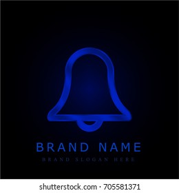 Notification blue chromium metallic logo