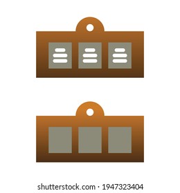 Tarjeta de notificación, panel de trabajo, icono de tablero de trabajo simple