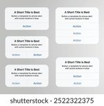 Notification Boxes Template alert UI set. Smartphone Warning or Message Interface. Vector illustration. Android. Smartphone. iphone ios Update and Enable Notifications boxes collection. UX design