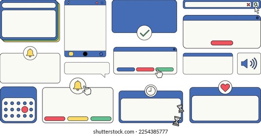 Notification and Buttons Collection Set
