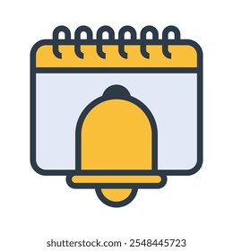 Iconos de calendario de notificaciones, Ilustración vectorial minimalista y elemento gráfico transparente. Aislado en el fondo blanco
