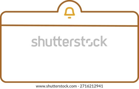 Notification card with small bell icon indicator