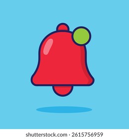 Notification Cartoon Illustration. Vector Icon Flat Cartoon Style. Cheerful Colors. Bold Outline.