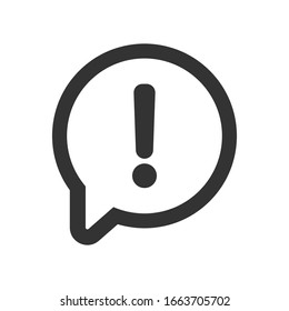 Notification, caution Icon, vector graphics