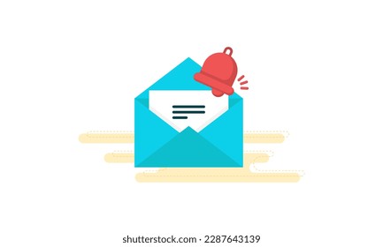 notification center with envelopes and bells