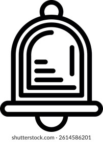 Notification Center Line Vector Icon Design
