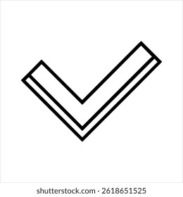 Ícones de Linha Plana de Cor da Marca de Seleção de Notificação 