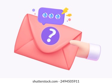 Notification ou communication concernant une promotion ou une invitation à venir. Illustration créative avec une enveloppe ouverte et un mégaphone. illustration vectorielle  3D.