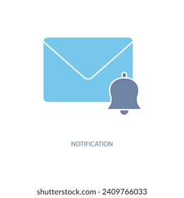 notification concept line icon. Simple element illustration. notification concept outline symbol design.
