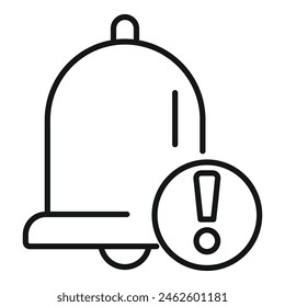 Notification of deadline icon outline vector. Duration of work. Overtime hour