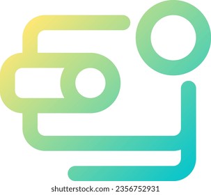 Notification from digital wallet pixel perfect gradient linear ui icon. Online payment service. Line color user interface symbol. Modern style pictogram. Vector isolated outline illustration