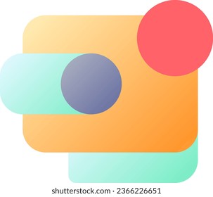 Notification from digital wallet pixel perfect flat gradient color ui icon. Online payment service. Simple filled pictogram. GUI, UX design for mobile application. Vector isolated RGB illustration