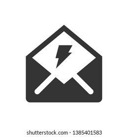 Notification, fast email, letter, message icon