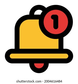 Notification filled line icon from the online shop icon set section, suitable for online products buying and selling business