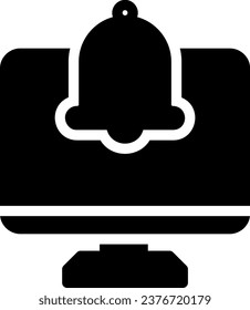 vector de ilustración de icono de glifo de notificación
