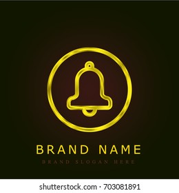Notification golden metallic logo