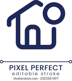 Notification from homepage pixel perfect linear ui icon. Communication on internet. GUI, UX design. Outline isolated user interface element for app and web. Editable stroke. Poppins font used