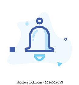 Notification icon. Alert icon. Bell line icon. 