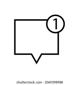 Notification icon. Notification alert sign for web and mobile.