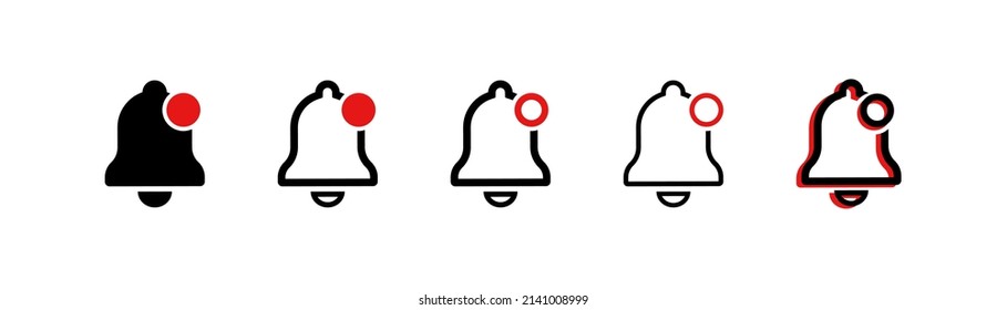 Notification icon. Alert vector symbols. Notification received. Simple bell sign. Filled and Line Icons. EPS10 