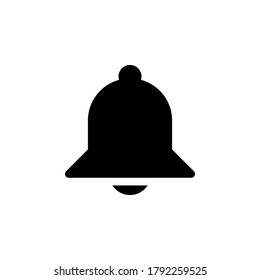 Notification icon. Bell symbol vector on white background.