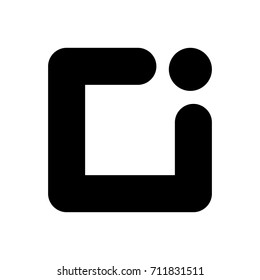 Notification icon ,black sign design