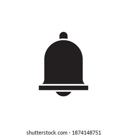 notification icon black style design. bell vector illustration. isolated on white background