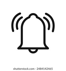 Icono de notificación Vector en blanco y negro