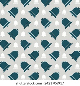 Notification icon blue repeating trendy pattern colorful vector illustration background