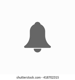 Notification icon closeup. Notification icon isolated on background. Monochrome notification icon