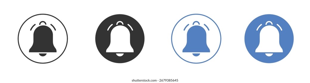 Notification icon collection for app in black and blue colors