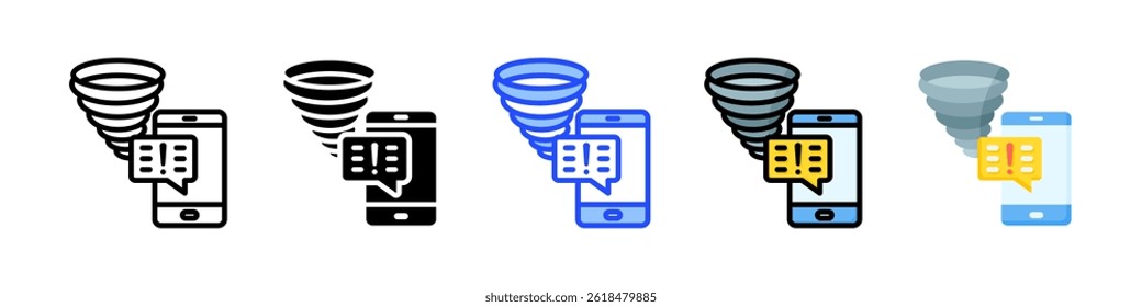 Colección de icono de notificación con varios estilos