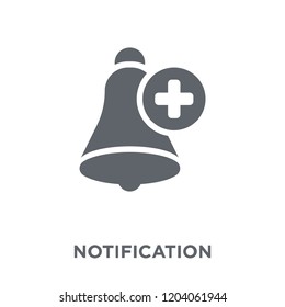 Notification icon. Notification design concept from  collection. Simple element vector illustration on white background.
