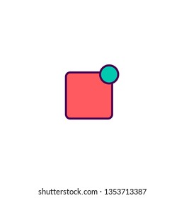 Notification icon design. Essential icon vector illustration