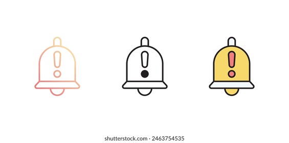 Benachrichtigungssymbol-Design mit weißem Hintergrund Stock-Illustration