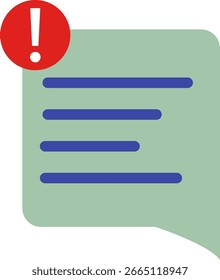 A notification icon with an exclamation mark indicates an alert or warning.