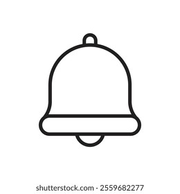 Notification icon Flat art in black and white isolated