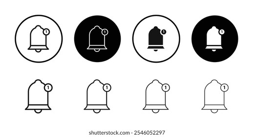 Notification icon Flat art illustration in outline