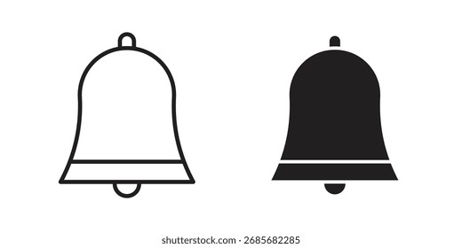 Benachrichtigungssymbol flach schwarz-weißes Logo