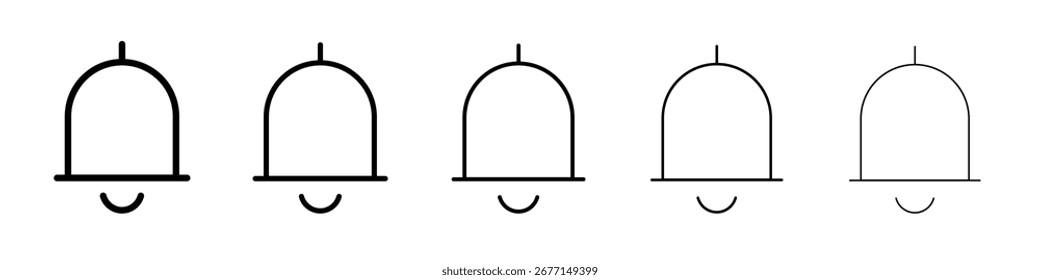 Icono de notificación conjunto de ilustración plana logo