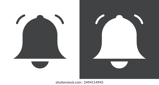 Icono de notificación Conjunto plano en Vector de contorno de color blanco y negro