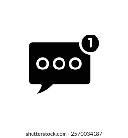 Notification icon Flat simple outline set