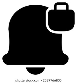 notification icon with glyph style. Suitable for website design, logo, app and UI. Based on the size of the icon in general, so it can be reduced.