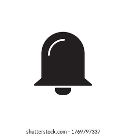 icono de notificación glifo ilustración vectorial estilo negro. aislado en fondo blanco